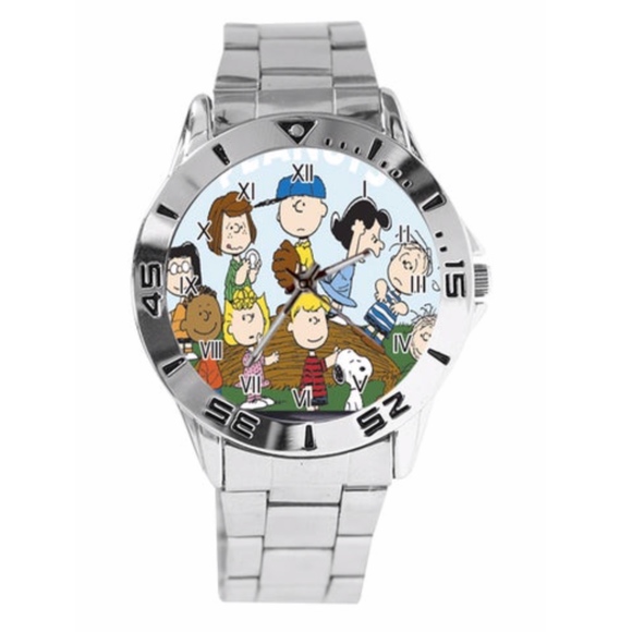 PEANUTS THE CAST CUSTOM STAINLESS STEEL WATCH NWT - Picture 1 of 7